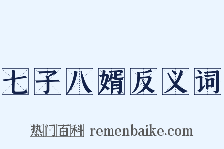 七子八婿反义词是什么意思的图片